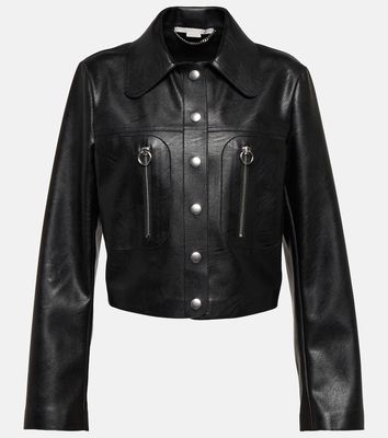 Stella McCartney Faux leather shirt jacket