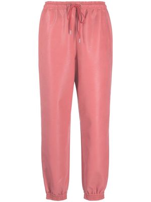 Stella McCartney faux-leather tapered trousers - Pink