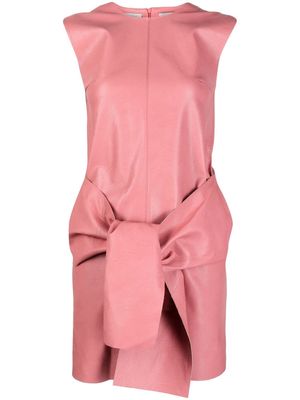 Stella McCartney faux-leather tie-waist dress - Pink