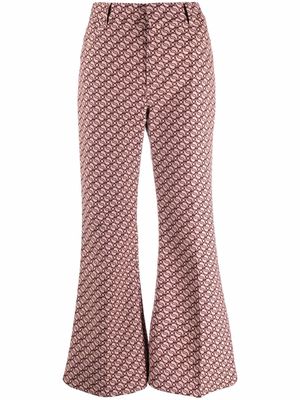 Stella McCartney flared monogram trousers - Pink