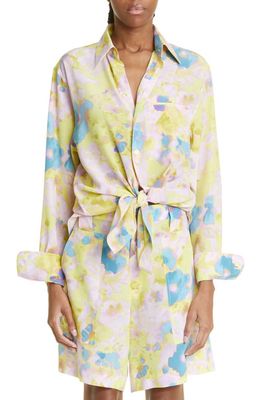 Stella McCartney Floral Long Sleeve Button-Up Blouse in 8485 Multicolor 8485