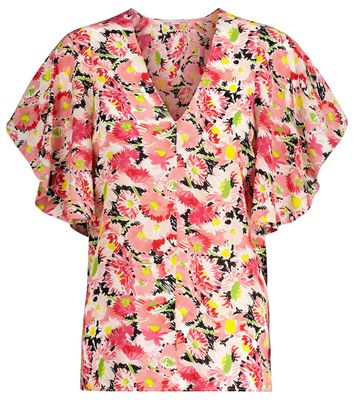 Stella McCartney Floral silk crêpe blouse