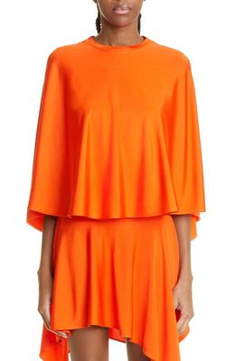 Stella McCartney Fluid Drape Woven Shirt in Glow Orange