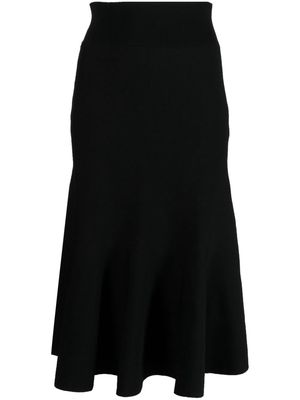 Stella McCartney fluted knitted skirt - Black