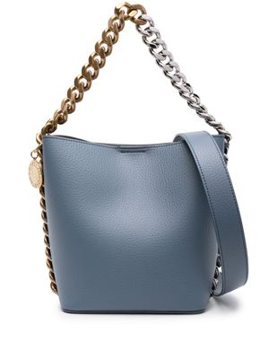Stella McCartney Frayme chain-trim bucket bag - Blue