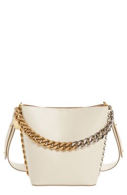 Stella McCartney Frayme Faux Leather Bucket Bag in Pure White