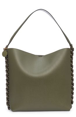 Stella McCartney Frayme Faux Leather Tote in Military Green