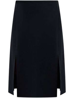 Stella McCartney front-slit knitted skirt - Black