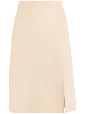 Stella McCartney front-slit knitted skirt - Neutrals