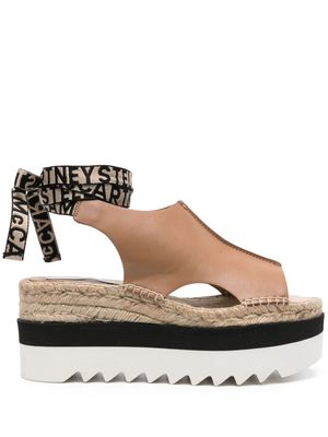 Stella McCartney Gaia 80mm flatform espadrilles - Neutrals