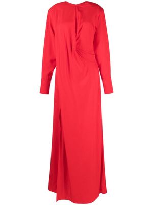 Stella McCartney gathered asymmetric long-sleeve gown
