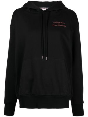 Stella McCartney graphic-print cotton hoodie - Black