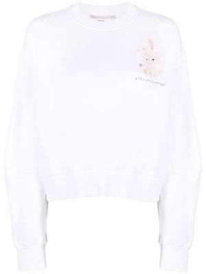 Stella McCartney graphic-print cotton sweatshirt - White