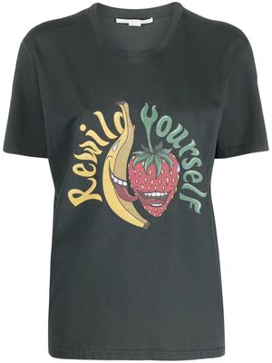 Stella McCartney graphic print slogan t-shirt - Black