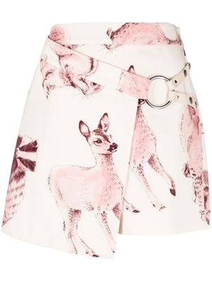 Stella McCartney graphic print wrap skirt - Pink