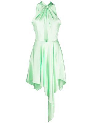 Stella McCartney halterneck asymmetric midi dress - Green