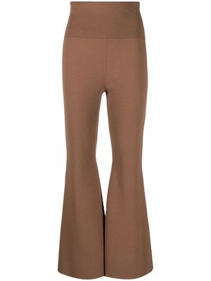 Stella McCartney high-rise flared trousers - Brown