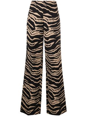 Stella McCartney high-waisted contrasting colour trousers - Brown