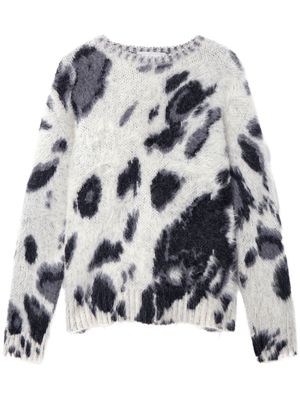 Stella McCartney Horse brushed jaquard jumper - White