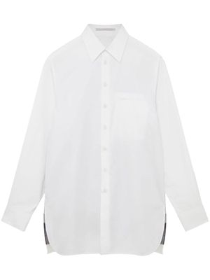 Stella McCartney horse-print poplin cotton shirt - White