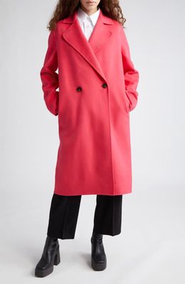 Stella McCartney Iconic Double Breasted Wool Coat in 5680 - Raspberry