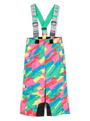 Stella McCartney Kids abstract-pattern wide-leg trousers - Pink