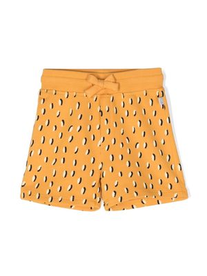 Stella McCartney Kids abstract-print cotton shorts - Orange