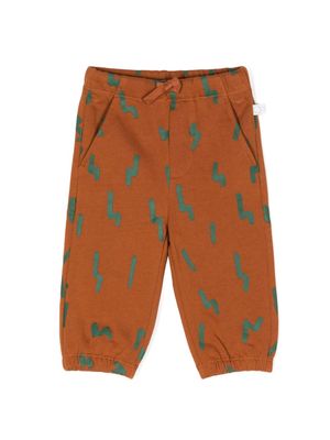 Stella McCartney Kids abstract-print cotton trousers - Brown