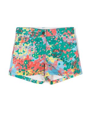 Stella McCartney Kids abstract-print short shorts - Green