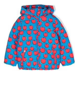 Stella McCartney Kids all-over apple-print jacket - Blue