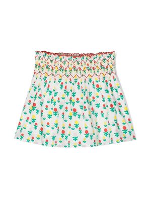 Stella McCartney Kids all-over floral-print skirt - White