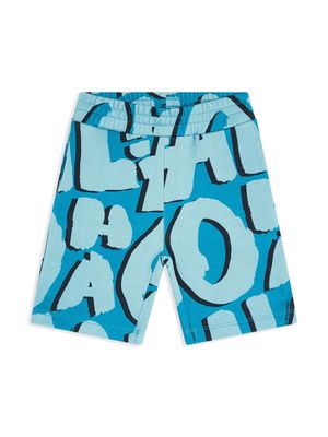 Stella McCartney Kids Aloha cotton shorts - Blue