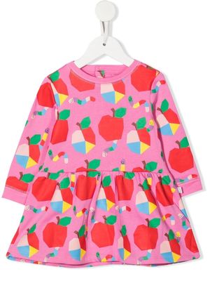 Stella McCartney Kids apple-print organic cotton dress - Pink