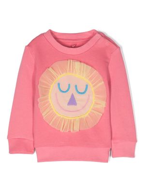 Stella McCartney Kids appliqué-detail cotton sweatshirt - Pink