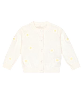 Stella McCartney Kids Baby floral embroidered cotton cardigan