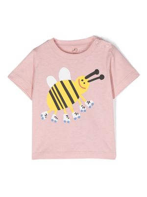 Stella McCartney Kids bee-print cotton T-shirt - Pink