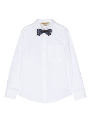 Stella McCartney Kids bow-detail cotton shirt - White