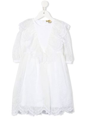 Stella McCartney Kids broderie-anglaise long-sleeve dress - White
