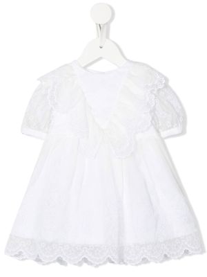 Stella McCartney Kids broderie anglaise short-sleeve dress - White