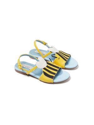Stella McCartney Kids Bumblebee faux-leather sandals - Yellow