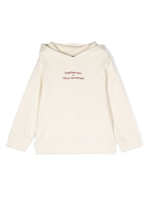 Stella McCartney Kids cartoon-print cotton hoodie - Neutrals