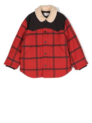 Stella McCartney Kids check-pattern shirt jacket - Red