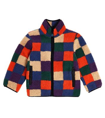Stella McCartney Kids Checked fleece jacket