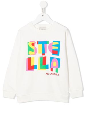 Stella McCartney Kids chest-logo crew-neck T-shirt - White