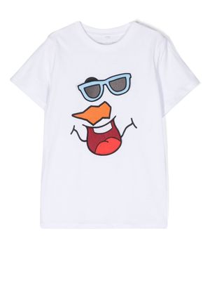 Stella McCartney Kids Christmas Snowman patch-detail T-shirt - White