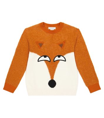 Stella McCartney Kids Colorblock fox sweater