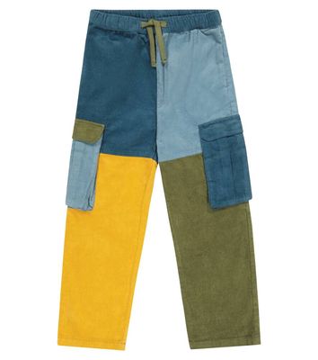 Stella McCartney Kids Colorblocked corduroy pants