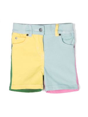 Stella McCartney Kids colour-block panelled shorts - Blue