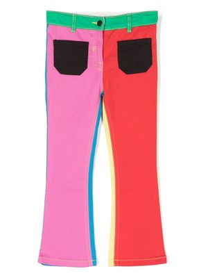 Stella McCartney Kids colour-block straight-leg trousers - Pink