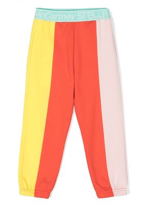 Stella McCartney Kids colour-block track pants - Orange